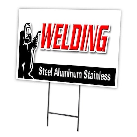 Signmission Welding Steel Alumi Yard & Stake outdoor plastic coroplast window, C-2436-DS-Welding Steel Alumi C-2436-DS-Welding Steel Alumi